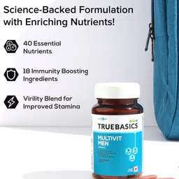 TrueBasics Multivit Men Multivitamin Tablets With Omega 3 & Anti-Oxidants - 30 Tablets image 4