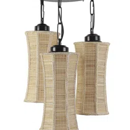 Devansh Beige Bamboo Ceiling Lamp image 5