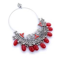 VAGHBHATT Oxidised Circular Drop Earrings image 5