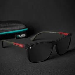 Eyewearlabs Unisex Rectangle Sunglasses with Polarised Lens ELKASKenC2 image 5