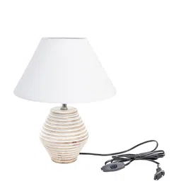 Pinecraft INTERNATIONAL White Atury Table Lamp with Shade image 3