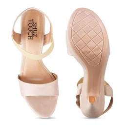 SHUZ TOUCH Open Toe Slim Heels with Ankle Loop image 4