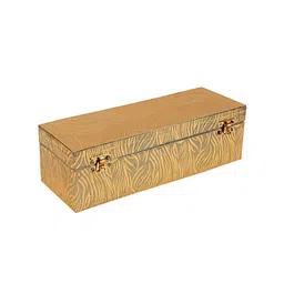Kuber Industries Gold-Toned & Red Wooden Bangle Box With Lock System image 2