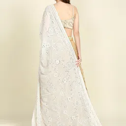 Dupatta Bazaar Women Embroidered Dupatta with Mirror Work image 2