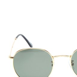 Intellilens Unisex Green Lens & Gold-Toned Round Sunglasses with Polarised and UV Protected Lens image 5