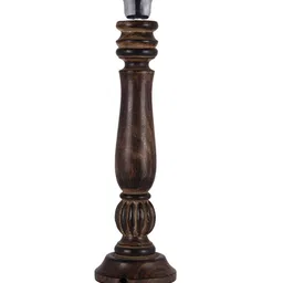 Homesake Brown & White Solid Bedside Standard Table Lamp with Shade image 5