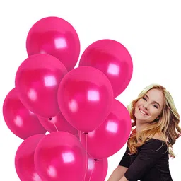 CHOCOZONE Pink Pack of 100 Metallic Balloons image 2