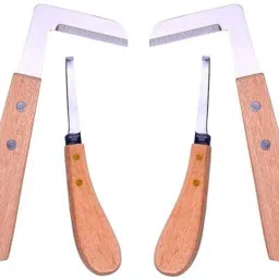 BIOGAIN LIFESCIENCES Hoof Knife Set of 4 – Hoof Trimming Tools with Stainless Steel Blades for Horses Fixed Blade Knife-picture-23