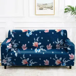 Polyester Floral 3 Seater Sofa Cover-image-0