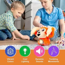 Dancing Monkey Musical Toy for Kids Baby Spinning Rolling Doll-5