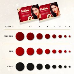shilpa Vive Sticker Kumkum Bindi (2, Red) (Box Contains 15 Packs) Forehead Red Bindis image 5