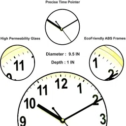 santu Analog 26 cm X 26 cm Wall Clock image 3