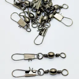 ishing Rolling Swivel with Interlock Snap #2, 10pc Cast Fishing, Fly Fishing, Bait Casting, Angling Snap Swivel-19