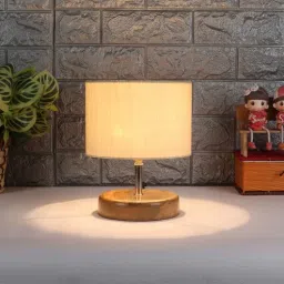 new era Classic Wooden Night Lamp with Cotton Shade (Natural & off-white)-picture-37