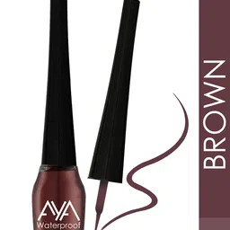 AYA Waterproof Liquid Eyeliner Set of 4 - 5ml each & Shimmer Brick Highlighter image 2