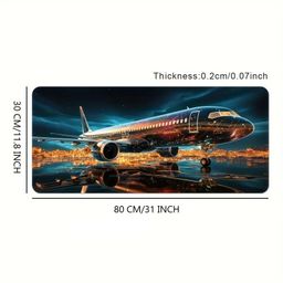 EASETENSIL Anti-Slip Keyboard Large Mouse Pad, Large Rubber Base Desk Mat Mousepad,Gaming Mousepad (Airplane) image 2