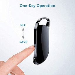 TECHNOVIEW Spy Key Chain Voice Recorder with 32GB Inbuilt Memory Digital Voice Recorder Hd 4k Voice Activated Recording Device Hidden with Triple Noise Reduction Spy Small Audio Recording Gadget image 3