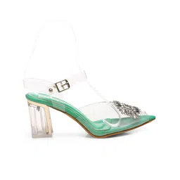 GNIST Embellished Peep Toes Block Heels image 3