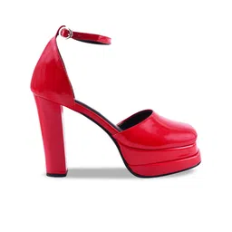 THE WHITE POLE Square Toe Party Platform Heels With Ankle Loop image 4