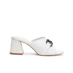 ELLE Embellished Open Toe Block Heels image 2