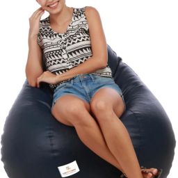 5XL Faux Leather Bean Bag for Adults with Premium Comfort Design Teardrop Bean Bag With Bean Filling-image-57