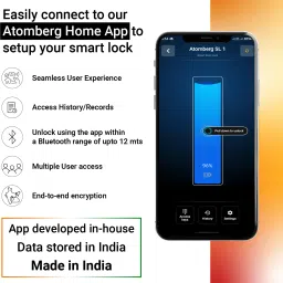 Atomberg SL1|6 Ways Unlocking |Fingerprint 5 SS Bolt | Free Installation Smart Door Lock image 4