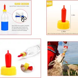 agarwals Cattle Feeding Bottle's Nipple Topper Universal for Pets & Cattles (10 Pcs) Variable Flow Nipple image 4