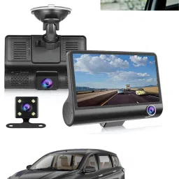 1080P 4 inches LCD car Dash Cam for car security Reverse Assist Camera System Black LCD-image-11