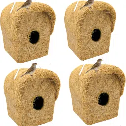 NATURAL NORMAL BIRD HOUSE FOR ALL BIRDS PACK OF4 Bird House-14