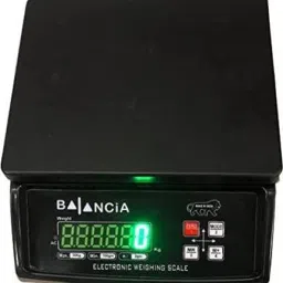 Glancing Balancia 30kg Double Display High Quality Weight Machine For Kitchen/Shop With Power Adapter & 4V Re-Chargeable Battery Weighing Scale (Black) (Platform Size- 170 x 210mm, Dual Display, On Off Memory Function,grocery,kata,taraju,shop,computer electronic vajan kata , tarazu , jewellery , sabzi ,4V Re-Chargeable Battery) # Made in India Weighing Scale image 3