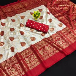 Printed, Woven Mysore Art Silk Saree-image-19
