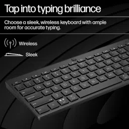 HP 350 Compact Multi-Device Bluetooth Standard Multi-device Keyboard Compatible with Desktop, Laptop, Tablet, iPad, Mac connectivity (upto 3 devices) with 2 years battery life image 2