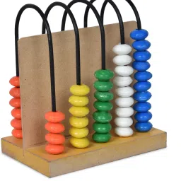 ashmi Wooden Colorful Abacus Maths Count add & Subtract Learning Tool With 5 Rods And Colourful Beads for Boys Girls Child kids image 2