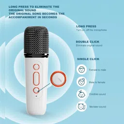 GUGGU Bluetooth Speaker Support FM/AUX/USB With Karaoke Mic and High Quality SoundE337 10 W Bluetooth Laptop/Desktop Speaker image 3