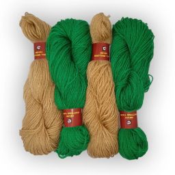 KNITTING YARN PACK OF 200GM. YARN BISCOTTI GOLDEN & GREEN COLOR , DM36.58.200-image-87