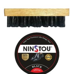 AMMEV (Set of 2) Black Shoe Polish and Brush combo for leather and synthetic shoes, Leather, Synthetic Leather Shoe Wax Polish-image-54