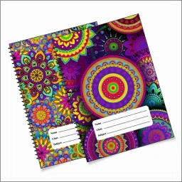 Spiral-wiro bound,(Pack of 2) A5 Notebook unruled/plain, Notebook for Students 150 Pages-image-68