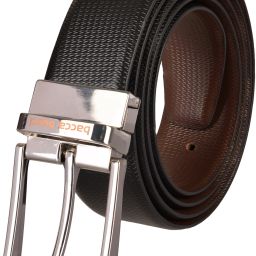 Men Formal Brown, Black Genuine Leather Reversible Belt-image-24