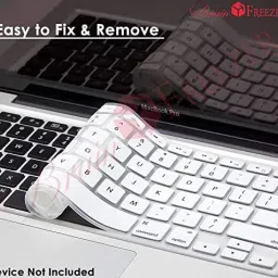 J Premium Ultra Thin Keyboard Cover Protector for MacBook Air 13" A2179, A2337 M1 Chip (Year 2020+) White Keyboard Skin image 4