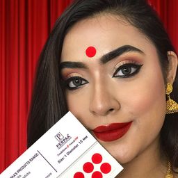 PERPAA Red Velvet Kumkum Bindi Box with 15 Flaps - Size 1 image 4