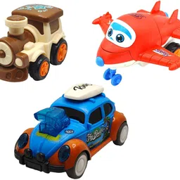 vaniha Unbreakable Four-Wheel Drive Friction Powered Diecast Toy Set-C71-picture-12