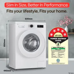 lg 7 kg 5 Star, Allergen free with Steam, Inverter Direct Drive - Less vibration, less noise, 6 Motion Direct Drive, Touch Panel, 1200 RPM, Essence Fully Automatic Front Load with In-built Heater White image 3