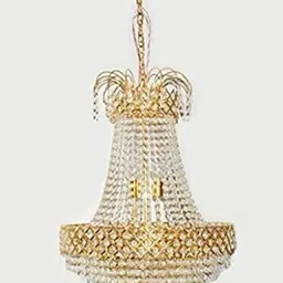 Crystal Gold polish metal 300mm chandelier hanging ceiling pendant jhoomer Chandelier Ceiling Lamp-image-78