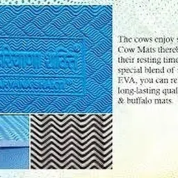 Long Lasting Blue Cowmat Waterproof With Raised Edges Cow, Dog, Hamster, Guinea Pig, Miniature Pig Pet Mat-image-4