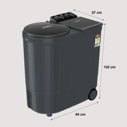 whirlpool 11 kg 5 Star With Faster Drying Semi Automatic Top Load Grey image 3