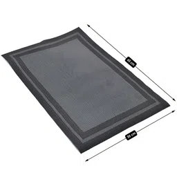 Kookee Black & Grey 6 Pieces Textured High Quality & Durable Table Placemats image 3