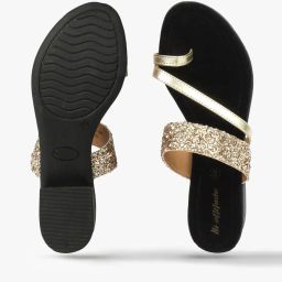 hi-attitude Embellished Block Heels with Toe-Ring image 4