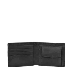 LOREM Men Black Textured PU Two Fold Wallet image 3