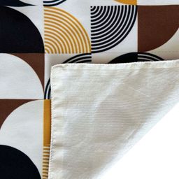 Tasseled Home White & Brown Arch Printed Rectangular Table Runner image 4