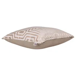 Home Cream-Coloured & Gold-Toned Set of 5 Self Design Square Cushion Covers image 4